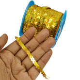 Sequins Chain Rolls (10 Meters) Glitter Golden Brown 6 MM Round Paillettes For Sewing Accessories Garment Ornament Decorative Embellishments